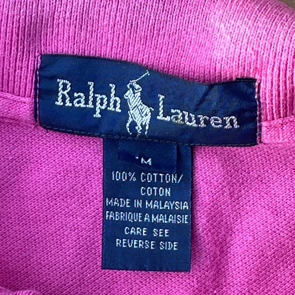 Ralph Lauren Polo Shirt Mens Size M Pink Casual Classic Fit Short Sleeve Pony